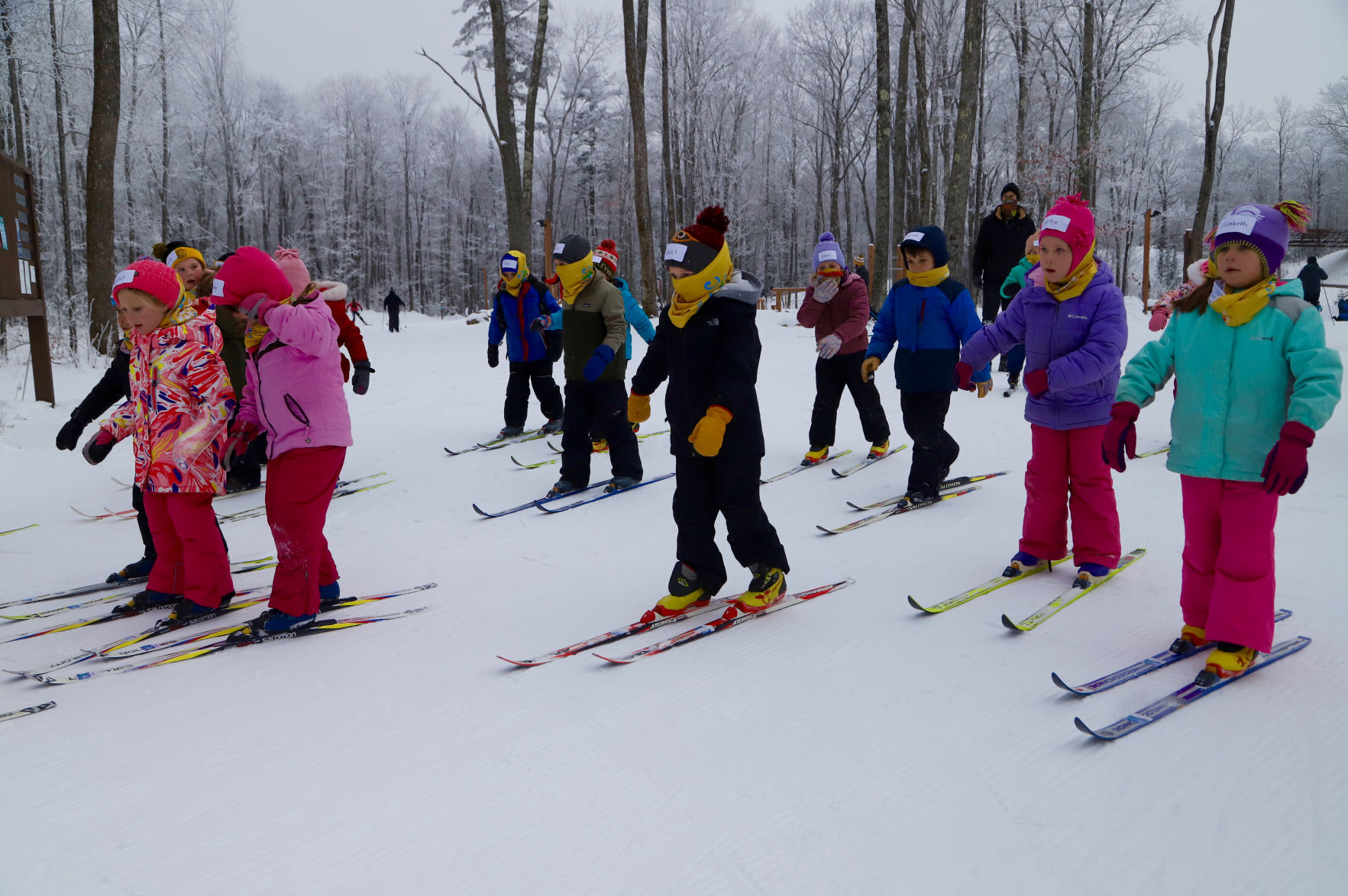 Skiing without poles
